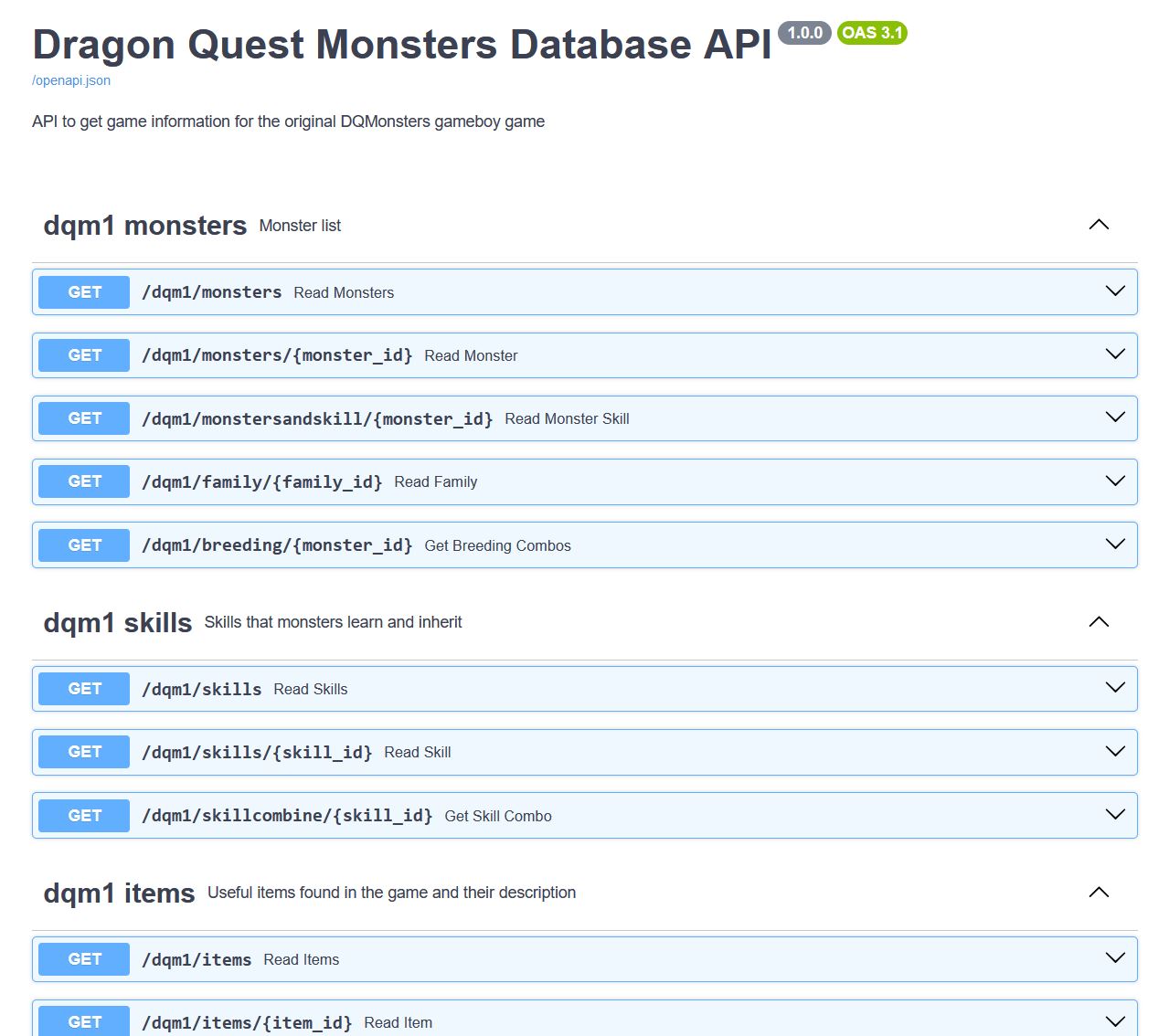 FastAPI project